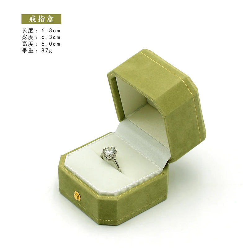 Green Jewelry Ring Box For Engagement Wedding Ring Box Birthday Jewerly Pendant Bracelet Necklace Display Gift Box