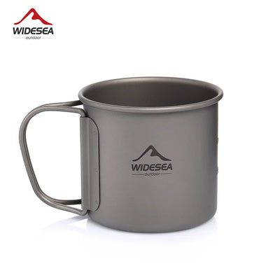 Widesea Camping Mug Titanium Cup Tourist Tableware Picnic | SAMAG