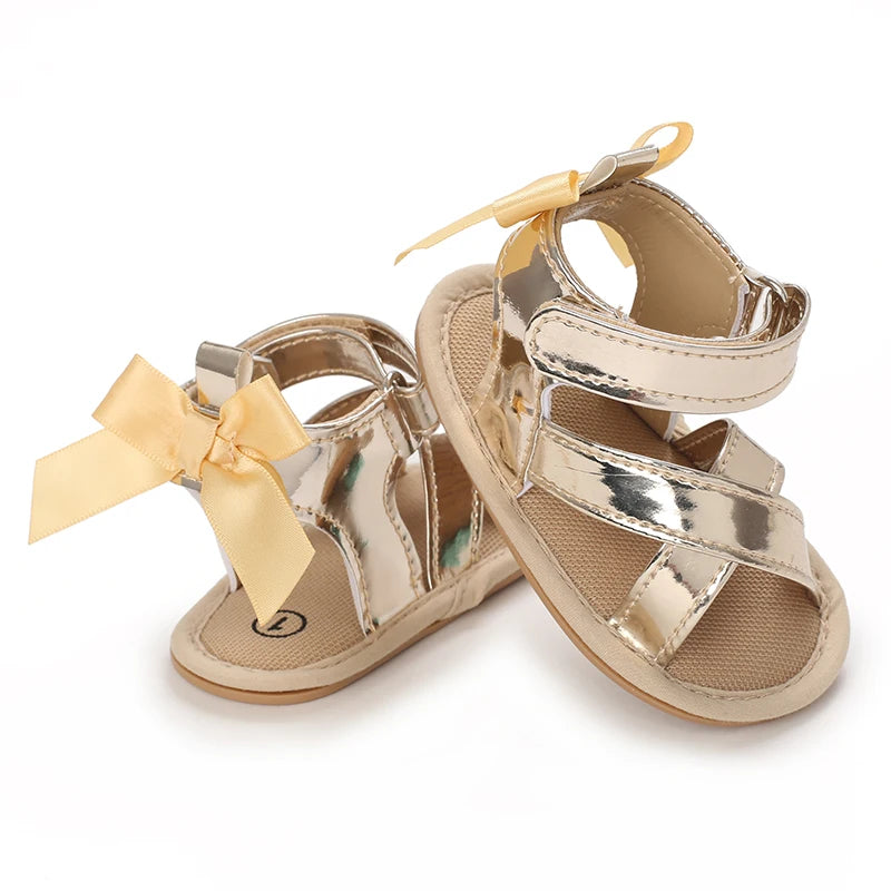 Gold Color Theme Christening baby Shoes for 1 Year Old Newborn Baby Baptismal Shoes for Girl Kids