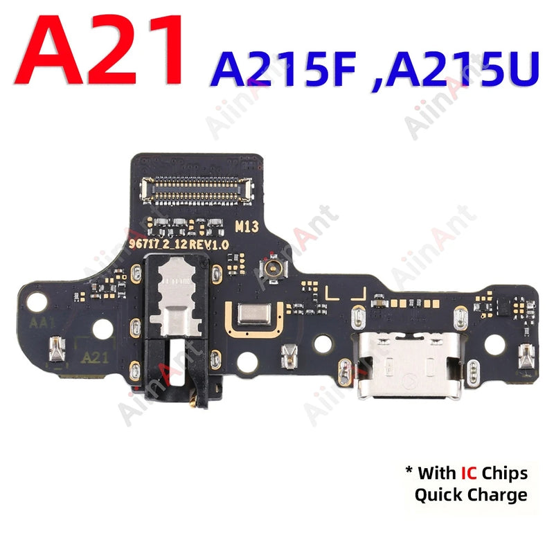 Dock USB Charger Board Port Connector Charging Flex Cable For Samsung Galaxy A20 A21 A22 A23 A24 A25 A26 A21S A202F A207F US EU