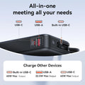 Vention 65W Power Bank 20000mAh Built-in USB-C Cable Portable Powerbank for Laptop PD Fast Charger for iPhone 17 Samsung S25 S24