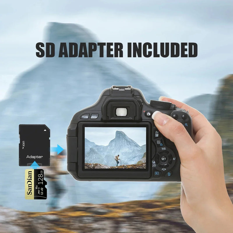 High Speed Memory Card 128GB 256GB 512GB Micro TF SD Card U3 V30 A2 with Adapter for Nintendo Switch Phone Gaming Memory Card