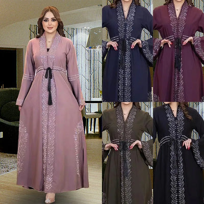 Summer Women's Clothing Open Abaya Bell Sleeves Long | SAMAG