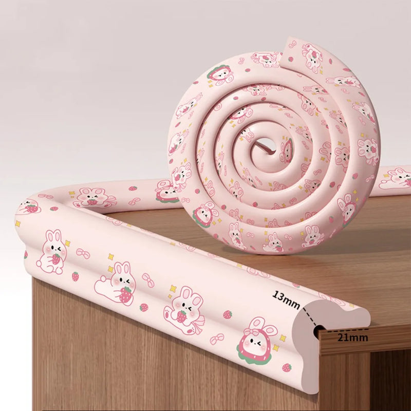 2m Desk Edge Guard Strip Cartoon Digital Pattern Soft Anti Collision Cushion Baby Safety Thickend Wall Corner Protector Bedside