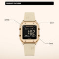 NAVIFORCE New Wristwatch for Women Multifunction Digital Waterproof Auto Date Display Silicone Strap Fashion Luxury Woman's Watc