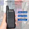 Retevis RT622 Mini Walkie Talkie 2pcs PMR446 Portable Two-way Radio PTT Walkie talkies Communication Radio for Restaurant Hotel