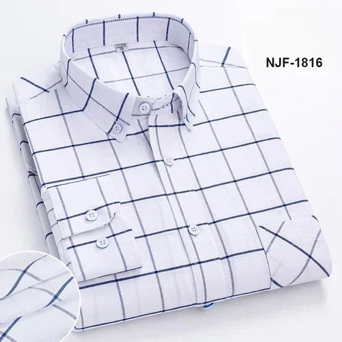 Spring and Autumn Men's Pure Cotton Long sleeved Shirts | SAMAG