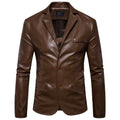 Spring and Autumn new men's leather jacket, British men's locomotive leather jacket