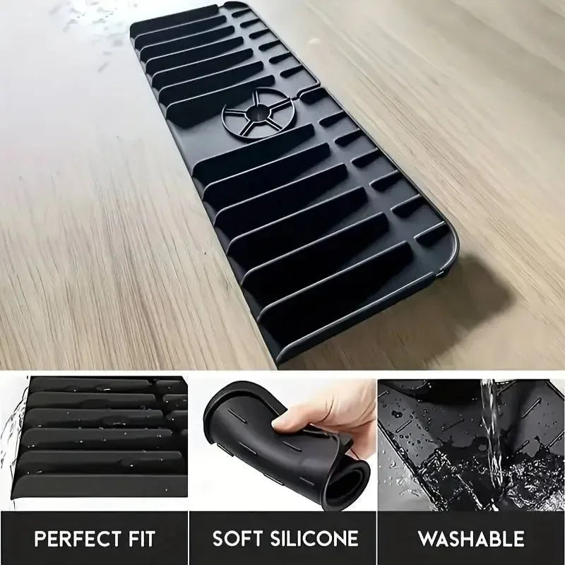Silicone Faucet Mat Dish Soap Sponge Holder Sink Kitchen Countertop Drying Bathroom Splash Guard Drain Pad - View 2 | SAMAG