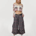 Summer Women Abi Goblin Core Plaid Jorts Harajuku Y2k - View 2 | SAMAG