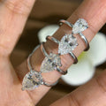 1-4 Carat Pear Cut D Color Moissanite Rings 925 Sterling Silver Waterdrop Diamond Ring Engagement Wedding Bands Jewelry with GRA