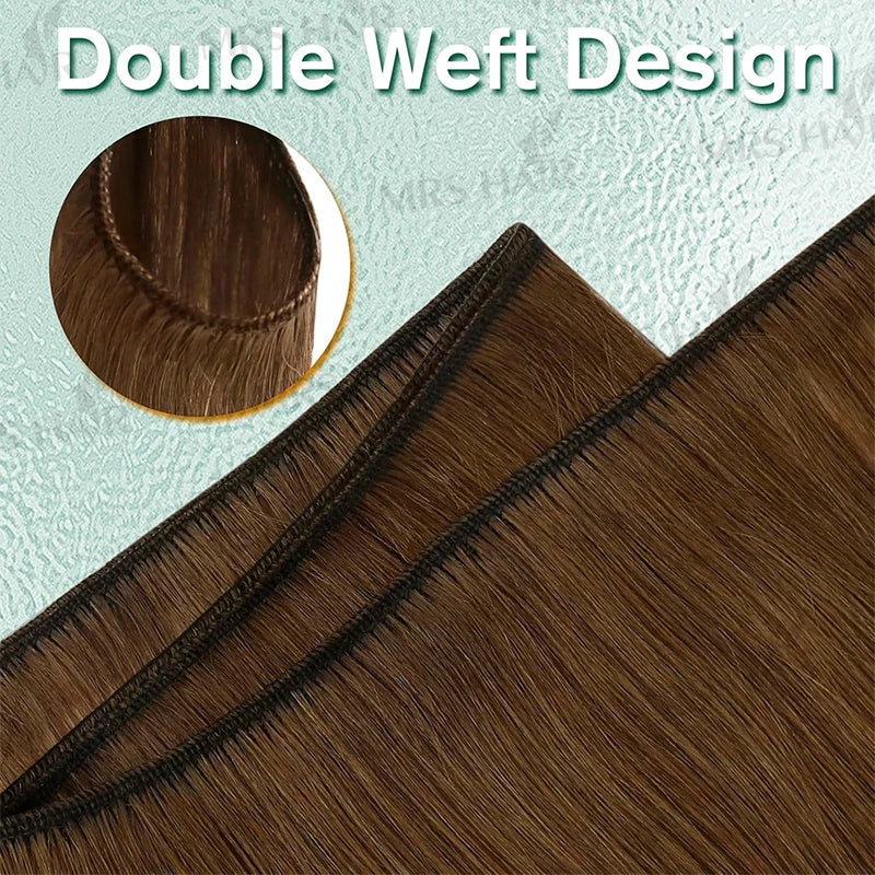 MRS Hair Bundles Human Hair Sew-in Double Weft Natural Straight Hair Bundles 50g/pack MachineRemy Natural Straight Bundle Deals