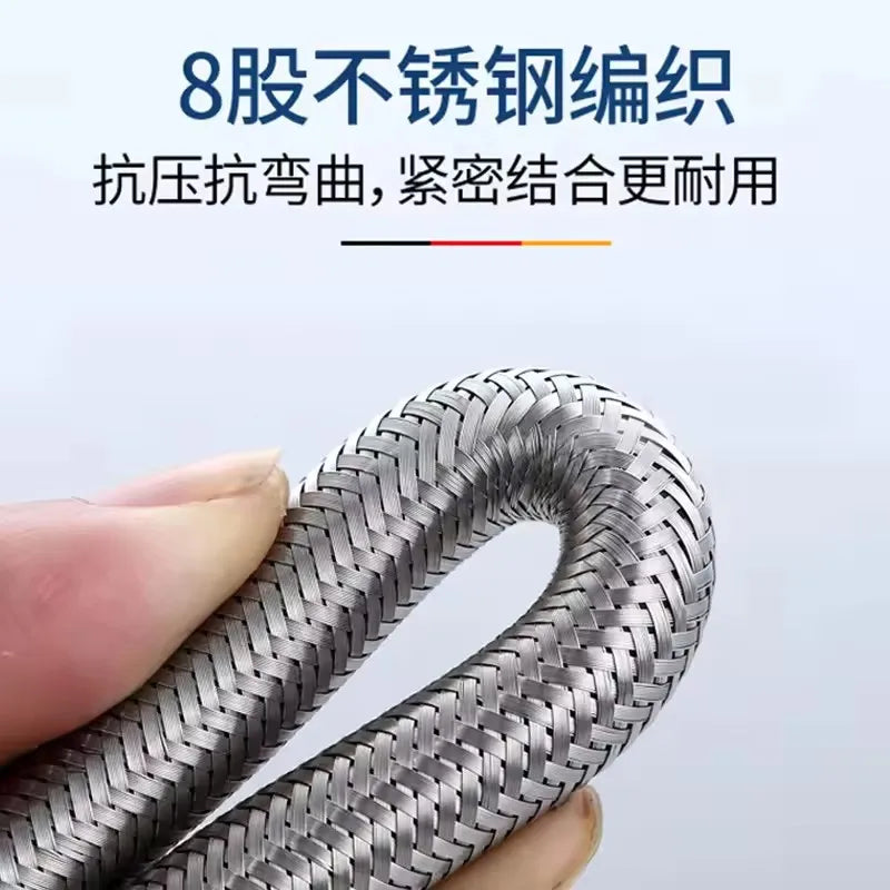 20/40/60/100/150/200cm G1/2 Inch Plumbing Explosion-Proof Flexible Braided Hose Faucet Water Pipe For Kitchen Bathroom Plumbing