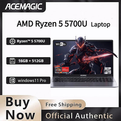 ACEMAGIC 15.6" FHD IPS Display Laptop AMD Ryzen 7 5700U | SAMAG
