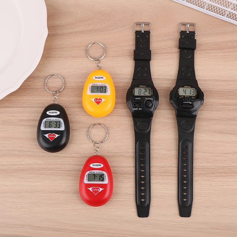 1PC A Talking Clock That Speaking The Time In English Digital Alarm Clock For The Blind, Elders Or Children Time Reporting Chime