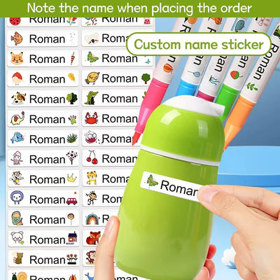 Custom Name Stickers Personalized Waterproof Labels | SAMAG