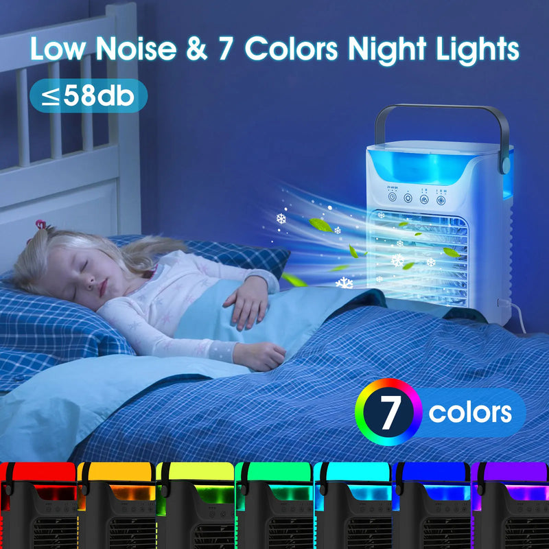 Portable Mini Desktop Air Conditioner Fan with Timer Small Room Spray Water AC for Cooling  Air Conditioning for Room