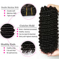 Deep Wave 4 Bundles Deal 15A Brazilian Virgin Human Hair 100% Unprocessed Water Wave Curly Human Hair Extensions Loose Deep Wave