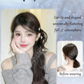 XIYUE Chinese Style Claw Clip Ponytail Braid Wig for Women, Elegant Updo, Natural Synthetic Hair Extension