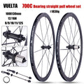 VUELTA Road Bicycle 700C Wheel Set Ultra Light Aluminum Alloy 4-Bearing Straight Pull 100/130mm Bicycle Wheel Set