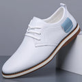 Men's Casual Business Leather Shoes Men Fashion Lace-up Derby Shoe Mens Light Comfortable Outdoor Driving Flats