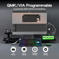 CIDOO QK75 75% Hot-Swap Gasket Tri-Mode Wireless Mechanical Gaming Keyboard with VIA Programmable & RGB Backlit for Win/Mac