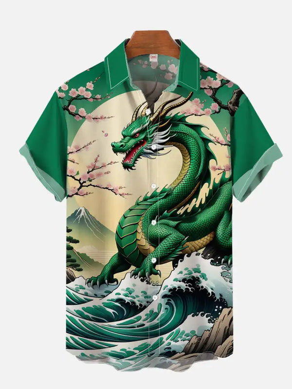 Men's Shirt Dragon Print Casual Daily Tops 3D Printing | SAMAG
