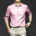 S-6XL Men's Long Sleeve Shirt Luxury Wrinkle Resistant | SAMAG