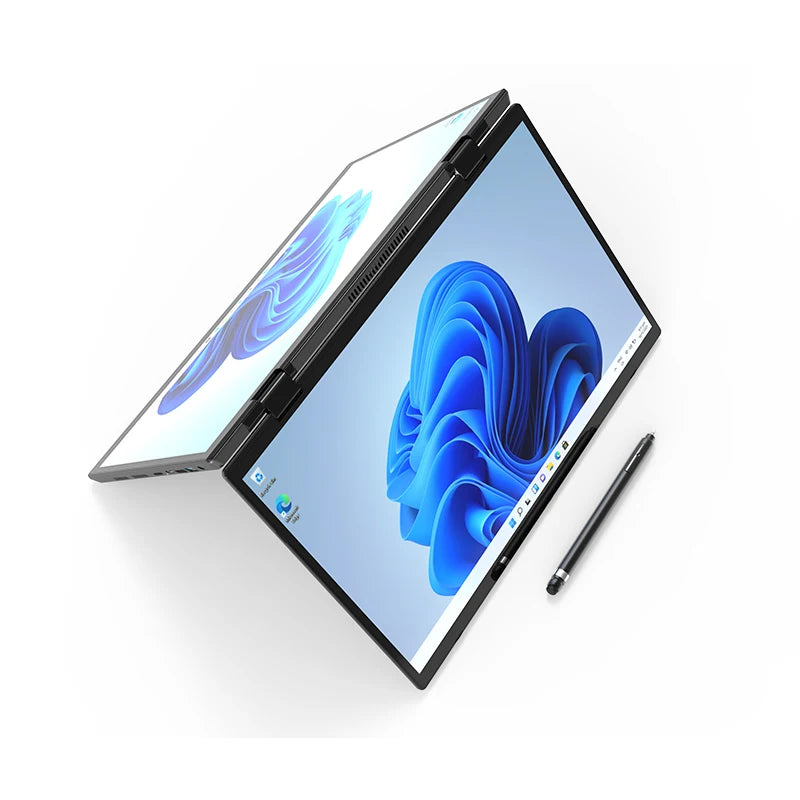 14 inch+14inch touch Dual Screen Laptop Intel N100 Processor Gaming Laptop DDR4 16GB 1TB SSD Notebook Computer