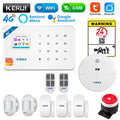 KERUI W184 4G WIFI GSM Alarm Security Alarm System Kit Wireless Home Tuya Smart APP Control Motion Sensor Burglar Support Alexa