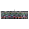 Steam Punk HJK920 Mechanical Wired Keyboard with Plated Keycaps Qing Axis for Esports Gaming - Durable Gaming Keyboard