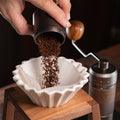HiBREW Manual Coffee Grinder Aluminum Conical Burr Capacity 22g Hand Coffee Grinder with 11 Levels Adjustable Setting Pour Over