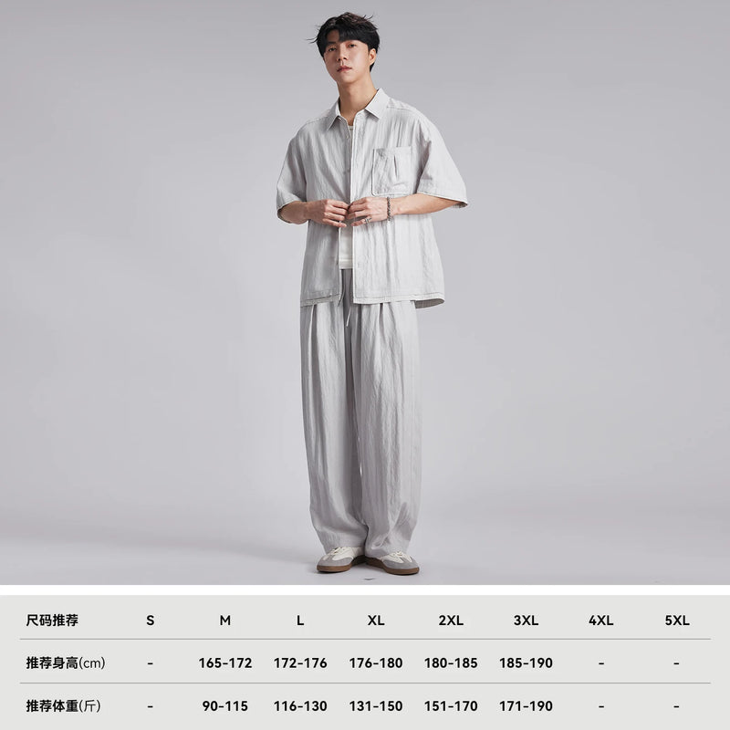 Fashion Men's Lyocell Linen 2-Piece Set Summer Turn-Down | SAMAG