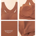 TERMEZY Soft Seamless Wireless Bra Set Minimalist Racerback Bralette Set Sport Yoga Breathable Panties Set Solid Color Intimates