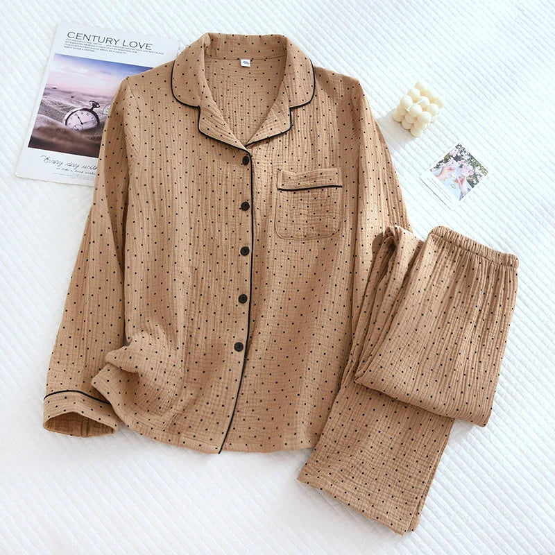 New Large Size Pajamas Women Cotton Crepe Home Service | SAMAG