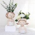 European Art Ornaments Planter Home Decor Humanoid Vase Potted Characters Succulent Flowerpot Portrait Girl Flower Pot
