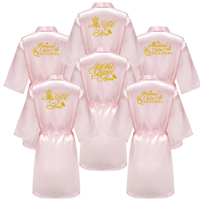 Mis Quince Años Quinceañera Robe Birthday Party Bathrobe | SAMAG
