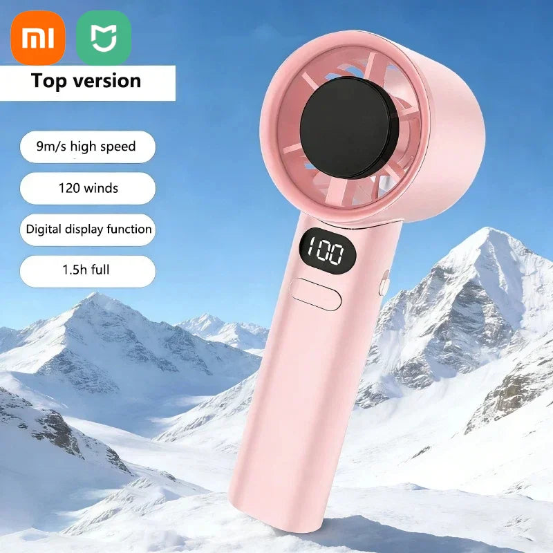 MIJIA Handheld Mini Fan 120 Speed Portable Bladeless Desktop Fan Rechargeable Instant Cooling With Ice Mode For Men Women 2026
