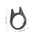 3pcs Women's Anti-wolf Men's Single Finger Buckle Carry Defense Spikes Finger Tiger Self-defense Cat Ear Ring Window Breakers