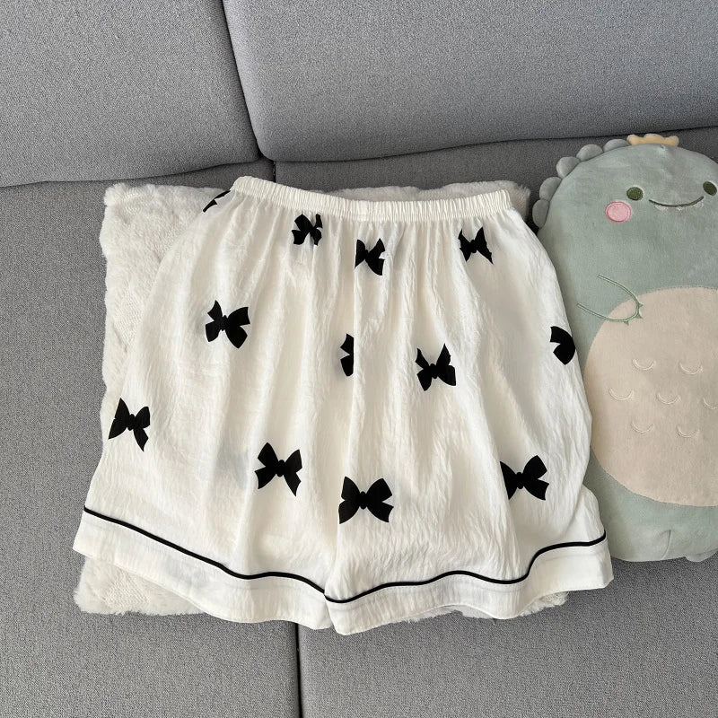 2 Summer Short-Sleeve Pajama Set for Women, Comfortable | SAMAG