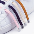 1Pair Elastic Laces Sneakers Tennis Flat Shoelaces No Tie Shoe Laces Without Ties Kids Adult 8mm Wide Shoelace Shoes Accessories