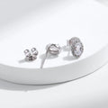 MODIAN Small Exquisite Stud Earrings 925 Sterling Silver Oval CZ Stackable Earrings For Women Date Party Fine Jewelry