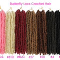 1- 8 Packs Butterfly Faux Locks Crochet Hair Boho Soft Locs Braiding Hair Distressed Pre Looped Synthetic Butterfly Locs Twists