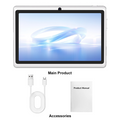 7 Inch Tablet PC, Android 11 Quad Core, 6GB(2+4GB Virtual) RAM 32GB ROM, WiFi, Dual Camera, USB C, with Leather Case