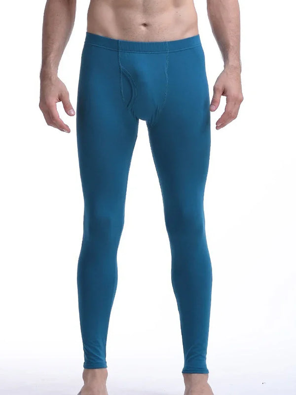 Men's single-piece long johns, youth autumn and winter slim-fitting leggings, cotton thread pants, thermal pants, thin leggings
