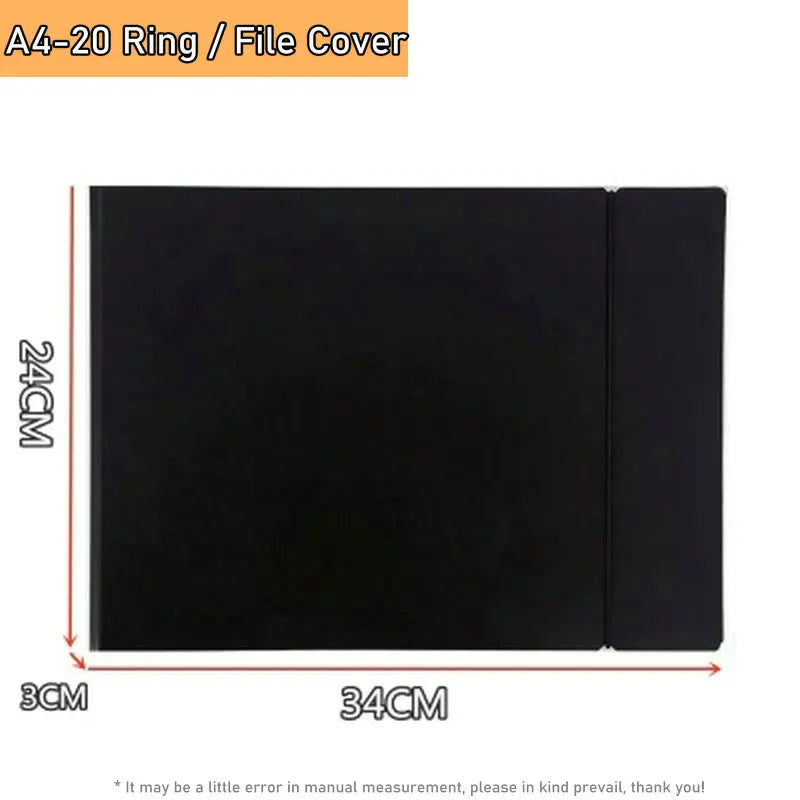 Horizontal A4 Ring Binder A3 Folder With Rings Transparent Protector Sheet A5 Wide Binder Landscape Binder Sleeves B5 File Cover