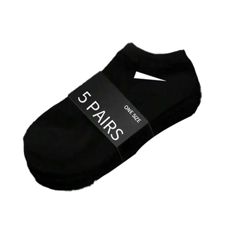 5/10 /20/30 Pairs Unisex Casual Plain Color Boat Socks | SAMAG