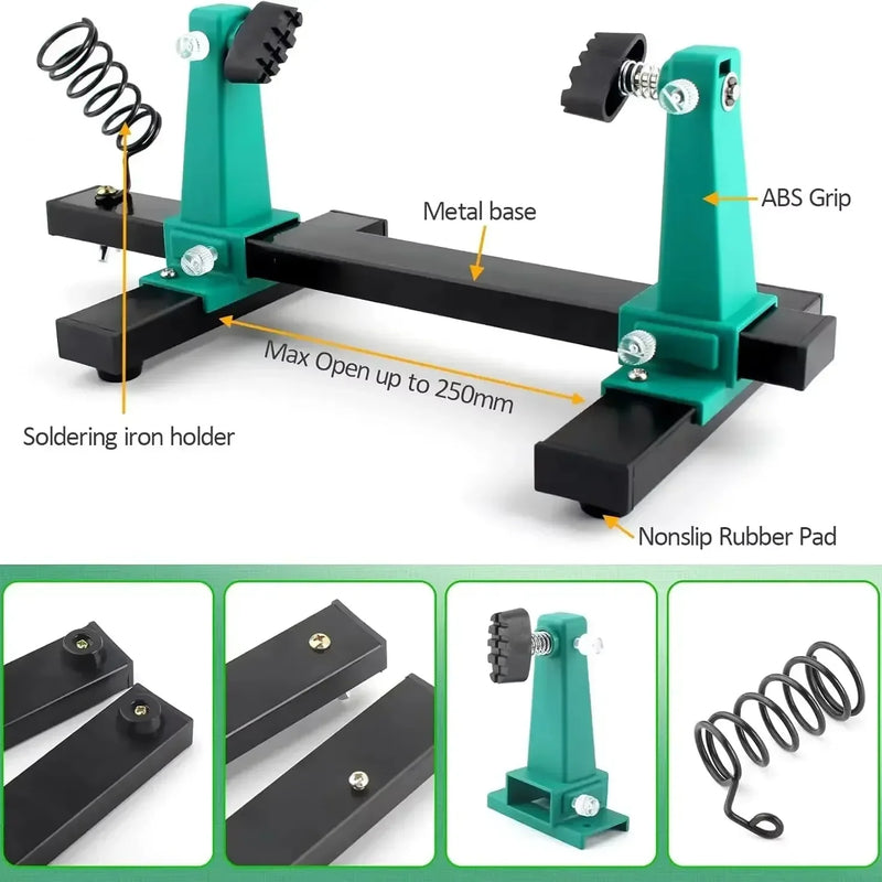 360 ° Rotation Printed Circuit Board Adjustable PCB Holder Jig Soldering Assembly Stand Clamp Repair Tools