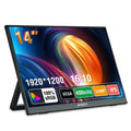 Anmite 14/16-Inch Portable Touch Monitor 1200P HDR 16:10 Low Blue Light For XBox PS4 / 5 Switch Cell Phone PC Loptop Extension