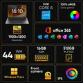 16" Laptop Computer Intel Core i5 Processor Win11 Pro Laptop 16GB RAM 512GB SSD 1920 x 1200 16:10 Display  with Backlit Keyboard